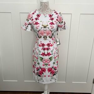 Adrianna Papell floral dress, size 4